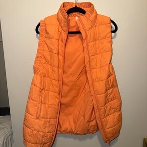 Orange Quilted Women's Vest